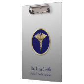 Porte-bloc Gold Professional Caduceus Médicale Blue (Gauche)