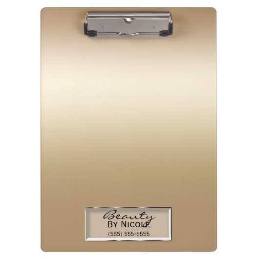 Porte-bloc Gold Shimmer Shine Elegant Chic Glam Personnalisé (Devant)