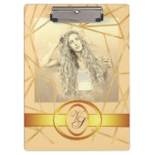 Porte-bloc Golden Geometry Girl Mode Moderne Élégant #7 (Devant)