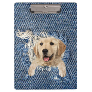 Porte-bloc Golden Retriever dans Denim Hole