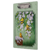 Porte-bloc Goldfinch Birds and Flowers Green (Gauche)