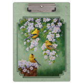 Porte-bloc Goldfinch Birds and Flowers Green (Devant)