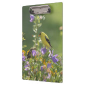 Porte-bloc Goldfinch sur Harebell Flower (Gauche)