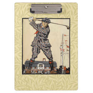 Porte-bloc Golf Golfeur Vintage Antique Golf