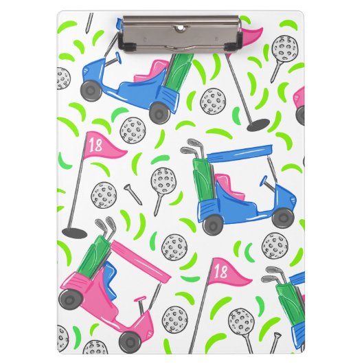 Porte-bloc Golf rose bleu (Devant)