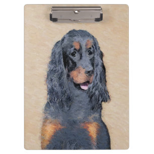 Porte-bloc Gordon Setter Peinture - Joli art original chien