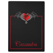 Porte-bloc Goth Heart with Bat Wings Personnalisé (Dos)