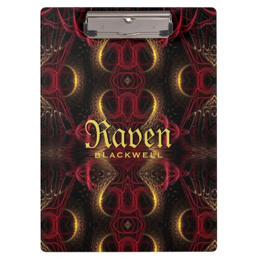 Porte-bloc Gothique Valentine Gold Hearts Dark Arts (Devant)
