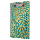 Porte-bloc Gouttelettes abstraites d'or de tons turquoises (Gauche)