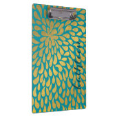 Porte-bloc Gouttelettes abstraites d'or de tons turquoises (Swatch)