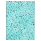 Porte-bloc gouttelettes d'eau aquamarines (Dos)