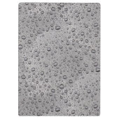 Porte-bloc gouttelettes d'eau gris (Dos)