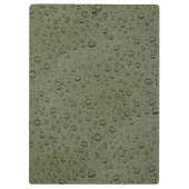 Porte-bloc gouttelettes d'eau verte d'olive (Dos)