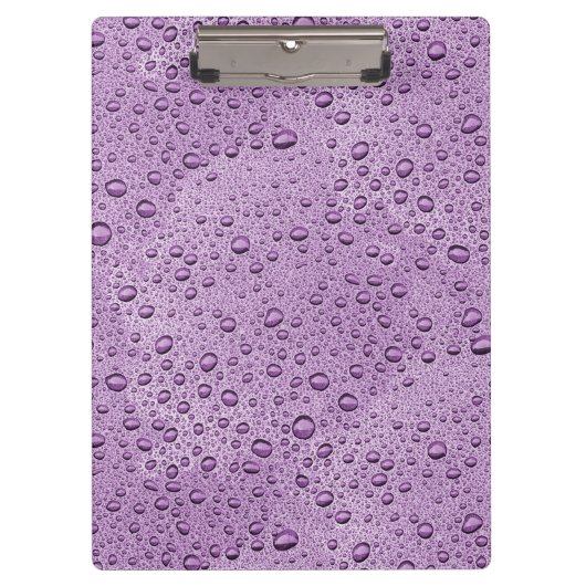 Porte-bloc gouttelettes d'eau violette (Devant)