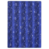 Porte-bloc gouttes de pluie sur le métal bleu (Dos)