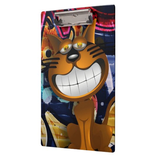 Porte-bloc Graffiti Art Chat souriant (Gauche)