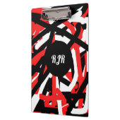 Porte-bloc Graffiti noir, blanc et rouge (Gauche)