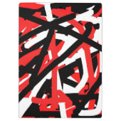 Porte-bloc Graffiti noir, blanc et rouge (Dos)