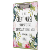 Porte-bloc Grand Infirmière Appréciation Merci Laisser cadeau (Gauche)