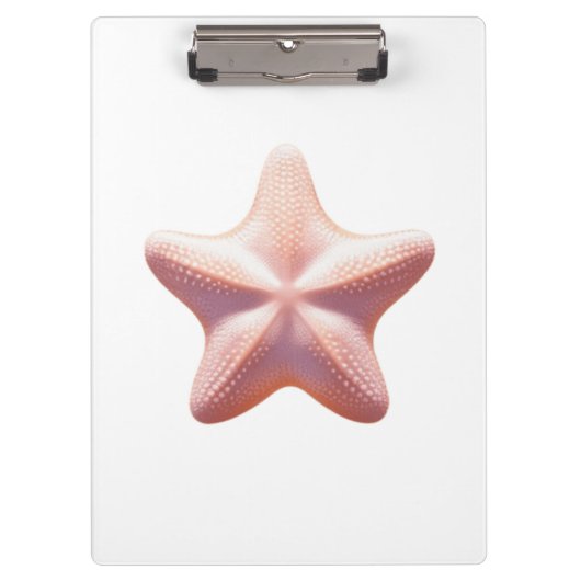 Porte-bloc Grande étoile de mer rose (Devant)