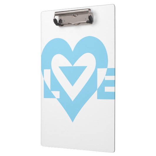 Porte-bloc Graphique d'amour cool, Bleu (Gauche)