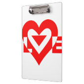 Porte-bloc Graphique d'amour cool, Rouge (Gauche)