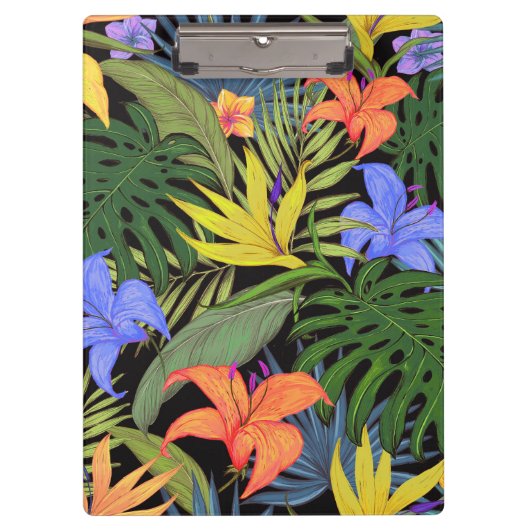 Porte-bloc Graphique de fleur d'Aloha de Hawaii tropical (Devant)