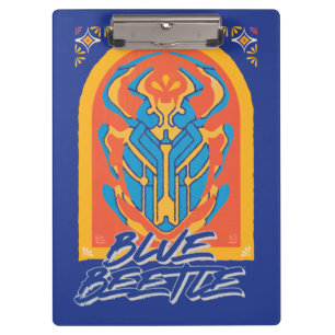 Porte-bloc Graphique de Talavera de scarabée bleu