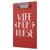 Porte-bloc Graphique d'infirmière de maman d'épouse (Gauche)