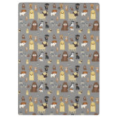 Porte-bloc gray background dogs (Dos)