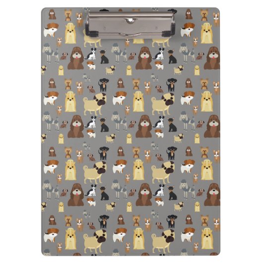 Porte-bloc gray background dogs (Devant)