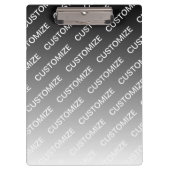 Porte-bloc Gray (changeable color) Ombre & Text Pattern (Devant)