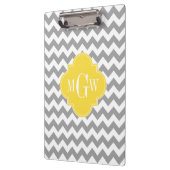 Porte-bloc Gray What Chevron Ananas Quatrefoil 3 Monogramme (Gauche)