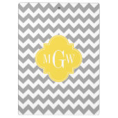 Porte-bloc Gray What Chevron Ananas Quatrefoil 3 Monogramme (Dos)