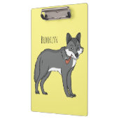 Porte-bloc Gray wolf with pipe cartoon (Gauche)
