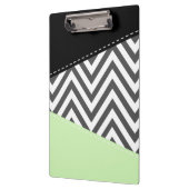 Porte-bloc Gray Zigzag, Gray Chevron, Zigzag Pattern, Mint (Gauche)