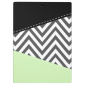 Porte-bloc Gray Zigzag, Gray Chevron, Zigzag Pattern, Mint (Dos)