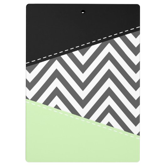Porte-bloc Gray Zigzag, Gray Chevron, Zigzag Pattern, Mint (Dos)