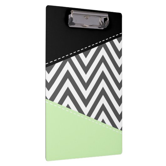 Porte-bloc Gray Zigzag, Gray Chevron, Zigzag Pattern, Mint (Swatch)