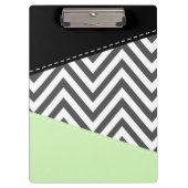 Porte-bloc Gray Zigzag, Gray Chevron, Zigzag Pattern, Mint (Devant)