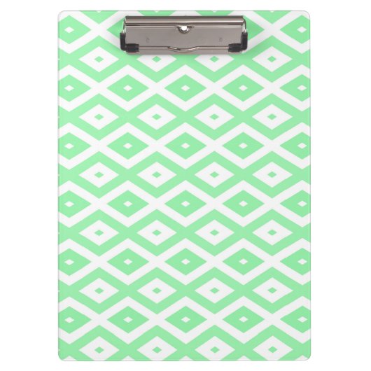 Porte-bloc Green and white diamond pattern (Devant)
