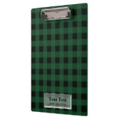 Porte-bloc Green Plaid À damiers Rustic Country Personnalisé (Gauche)