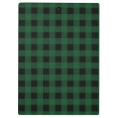 Porte-bloc Green Plaid À damiers Rustic Country Personnalisé (Dos)