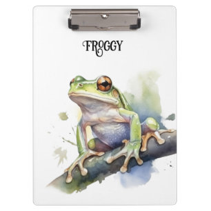 Porte-bloc Grenouille arboricole aquarelle mignonne, personna