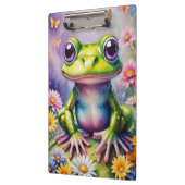 Porte-bloc Grenouille Avec Art numérique Fleur (Gauche)