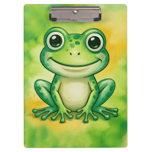 Porte-bloc Grenouille mignonne verte