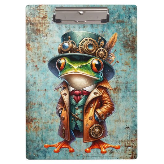 Porte-bloc Grenouille Steampunk (Devant)