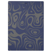 Porte-bloc Grey and Blue Abstract Swirly Pattern Personalised (Dos)