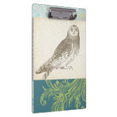 Porte-bloc Grey Owl sur Arrière - plan Motif (Swatch)