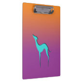 Porte-bloc Greyhound Whippet chien bleu orange violet ombre (Swatch)